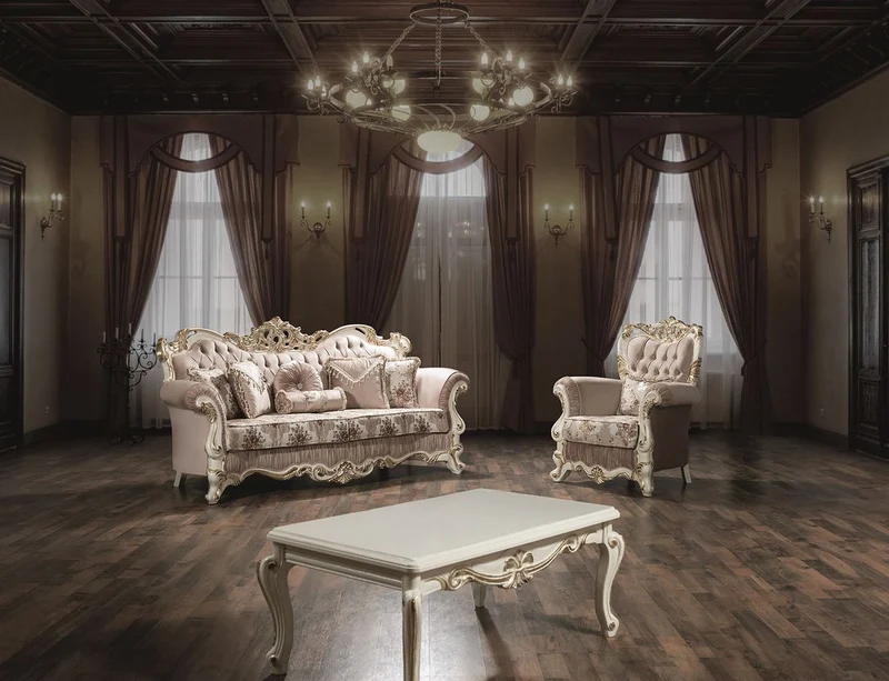 Casa Padrino Luxus Barock Sofa Rosa / Weiß / Gold 230 x 100 x H. 110 cm - Wohnzimmer Sofa mit Glitzersteinen und dekorativen Kissen - Barockmöbel
