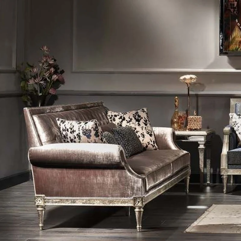 Casa Padrino Luxus Barock Wohnzimmer Samt Sofa Rosa / Antik Silber 250 x 88 x H. 100 cm - Edel & Prunkvoll