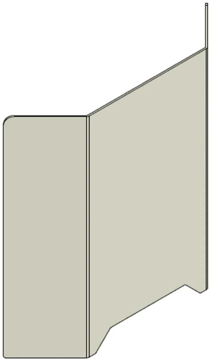 Casa Padrino Kunststoff Covid-19 Trennscheibe mit Durchreiche Transparent 110 x H. 70 cm - Spuckschutz für Schreibtische und Empfangstheken