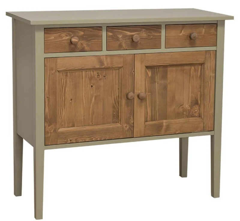 Casa Padrino Landhausstil Kommode mit 3 Schubladen und 2 Türen Grün / Braun 100 x 41 x H. 90 cm - Landhausstil Möbel