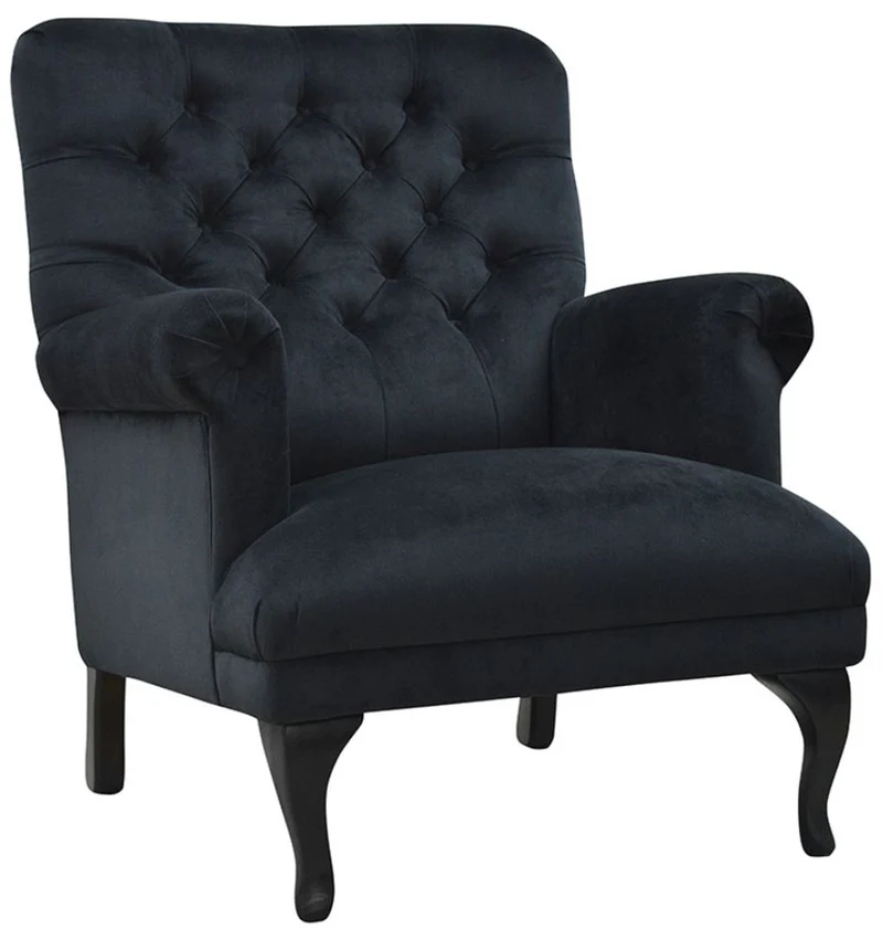 Casa Padrino Luxus Chesterfield Samt Sessel 82 x 75 x H. 93 cm - Verschiedene Farben - Chesterfield Wohnzimmermöbel