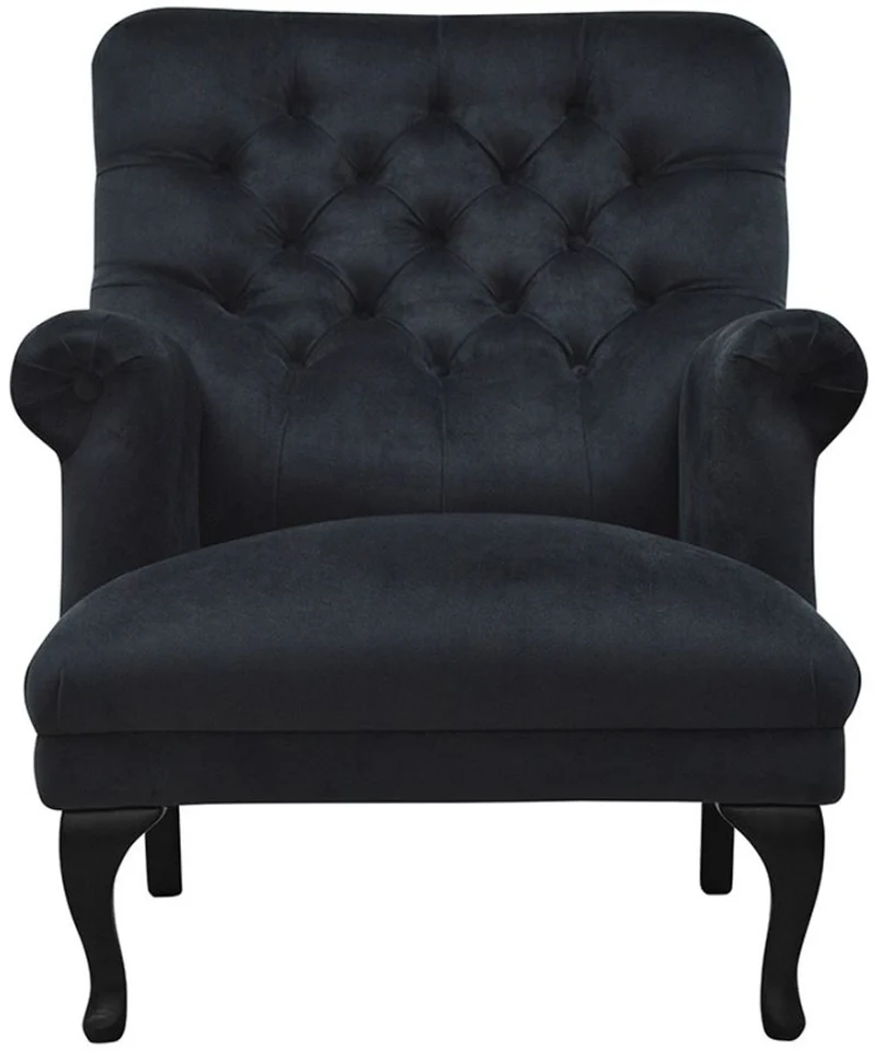 Casa Padrino Luxus Chesterfield Samt Sessel 82 x 75 x H. 93 cm - Verschiedene Farben - Chesterfield Wohnzimmermöbel