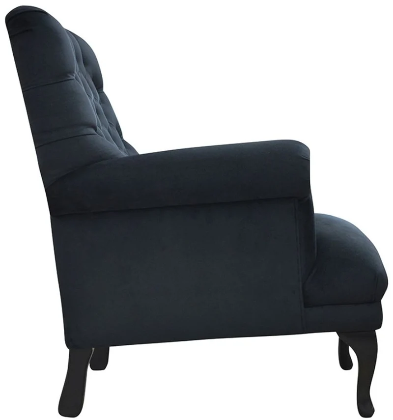 Casa Padrino Luxus Chesterfield Samt Sessel 82 x 75 x H. 93 cm - Verschiedene Farben - Chesterfield Wohnzimmermöbel