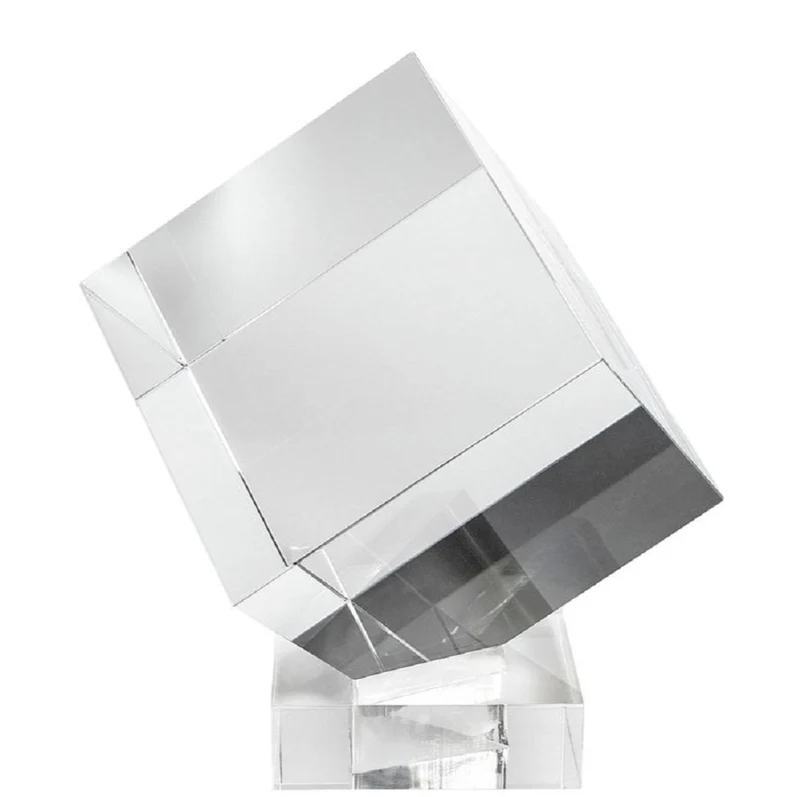 Casa Padrino Luxus Deko Acryl Würfel mit Halterung 20 x 20 x H. 20 cm - Schreibtisch Deko - Büro Deko - Wohnzimmer Deko - Luxus Qualität