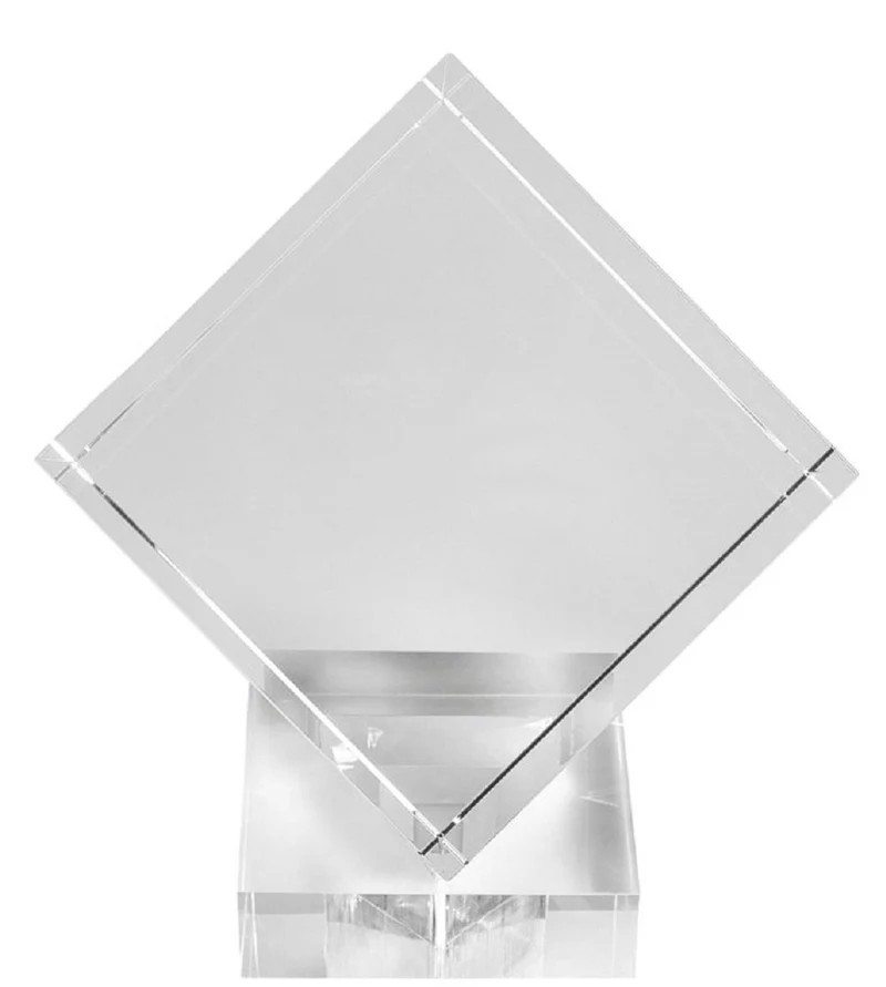 Casa Padrino Luxus Deko Acryl Würfel mit Halterung 20 x 20 x H. 20 cm - Schreibtisch Deko - Büro Deko - Wohnzimmer Deko - Luxus Qualität