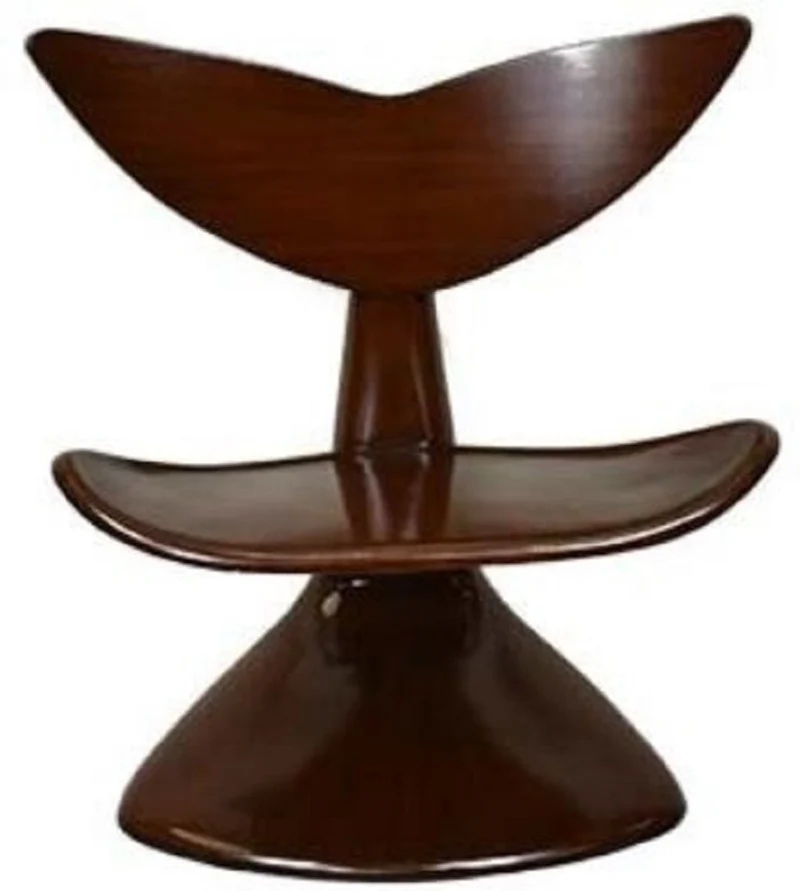 Casa Padrino Designer Mahagoni Stuhl Dunkelbraun 83 x 68 x H. 87 cm - Designermöbel - Luxus Qualität