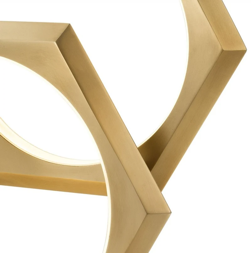 Casa Padrino Luxus LED Tischleuchte Antik Messing / Weiß 52 x 14 x H. 58 cm - Dimmbare Designer Tischlampe mit Marmorsockel - Luxus Kollektion