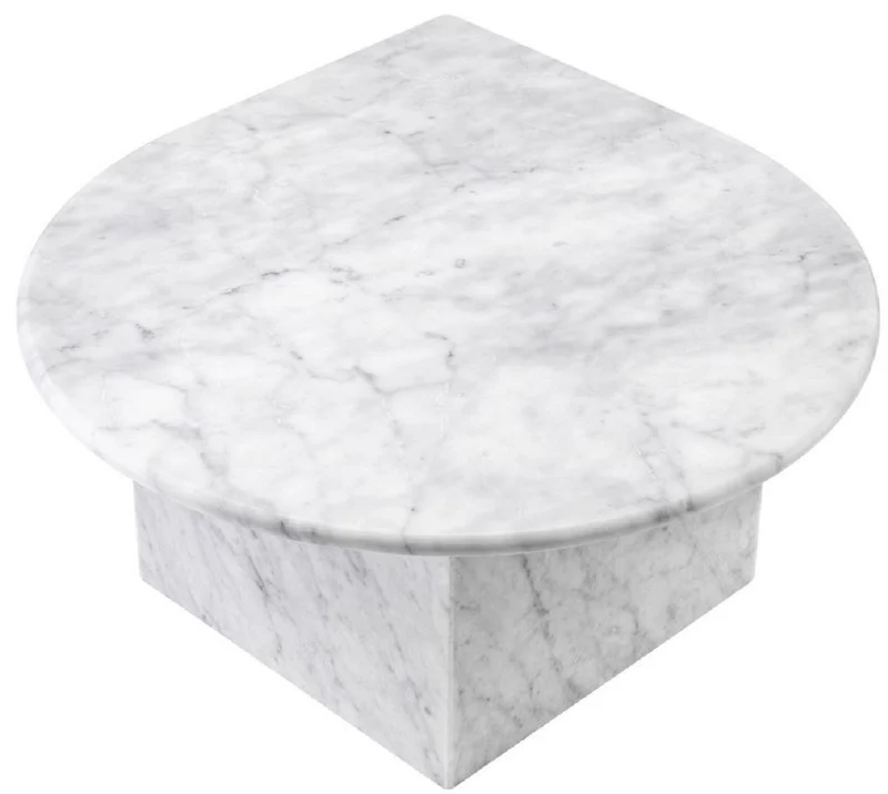 Casa Padrino Luxus Couchtisch Set Weiß - 3 Wohnzimmertische aus hochwertigem Carrara Marmor - Luxus Möbel