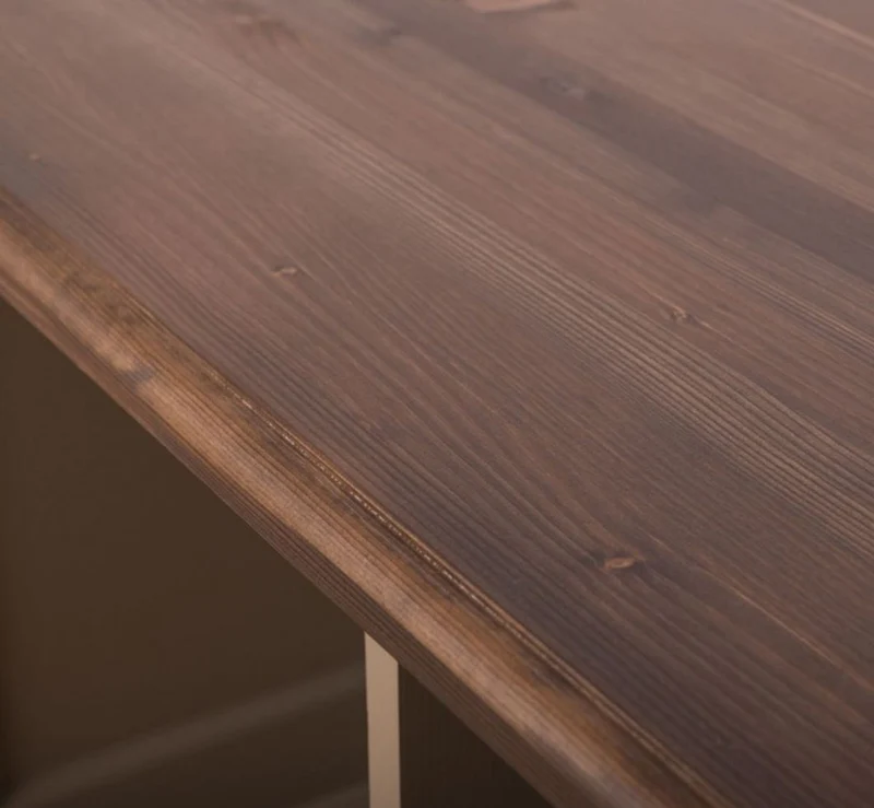 Casa Padrino Landhausstil Massivholz Schreibtisch mit Tür und 3 Schubladen Beige / Dunkelbraun 152 x 70 x H. 78 cm - Büromöbel im Landhausstil