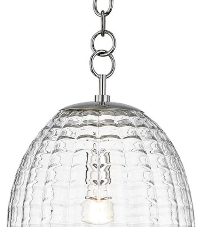 Casa Padrino Luxus Hängeleuchte Silber Ø 30,5 x H. 68,6 cm - Pendelleuchte mit eiförmigen Glas Lampenschirm - Wohnzimmer Lampe