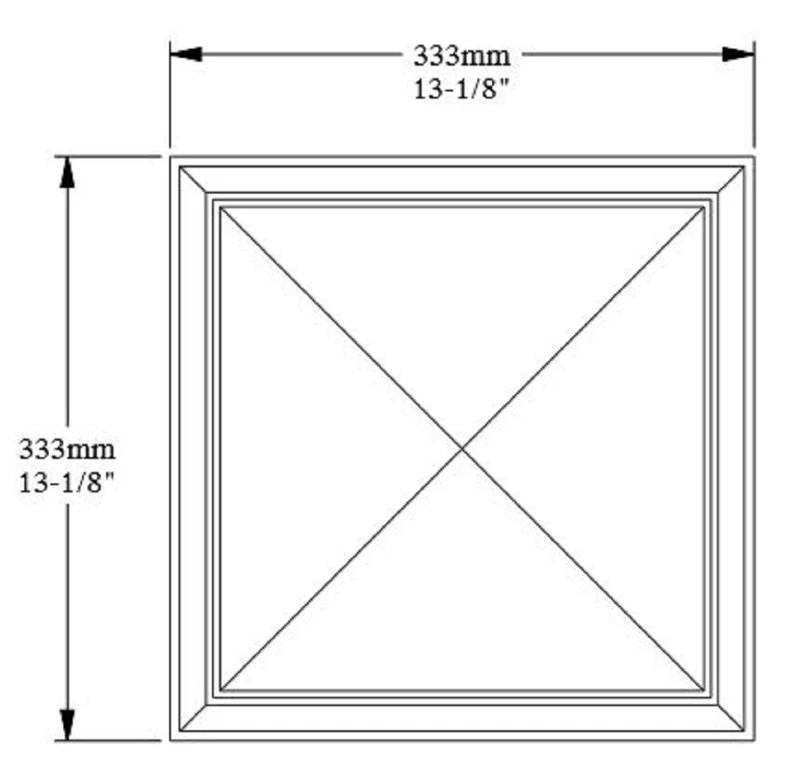Casa Padrino 3D Paneel Weiß 33,3 x 3,5 x H. 33,3 cm - Wandpaneel - Deckenpaneel - Wanddeko im Barockstil