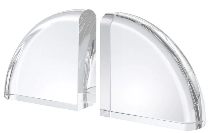 Casa Padrino Luxus Kristallglas Buchstützen Set 22 x 7,5 x H. 22,5 cm - Luxus Deko Accessoires