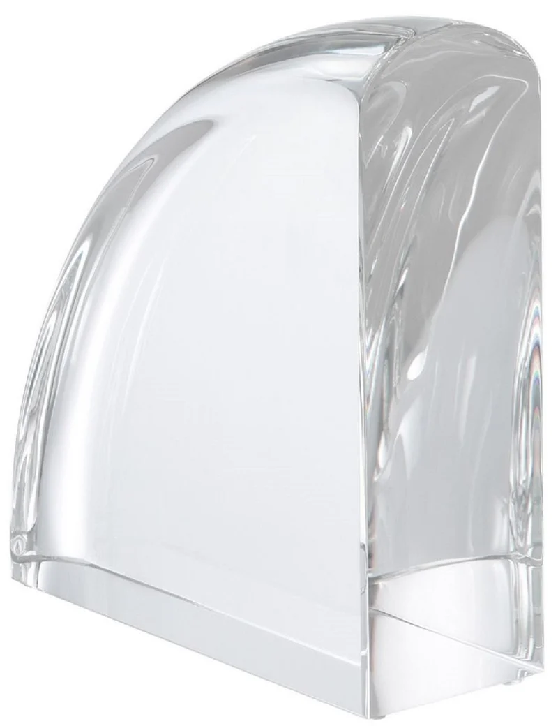 Casa Padrino Luxus Kristallglas Buchstützen Set 22 x 7,5 x H. 22,5 cm - Luxus Deko Accessoires