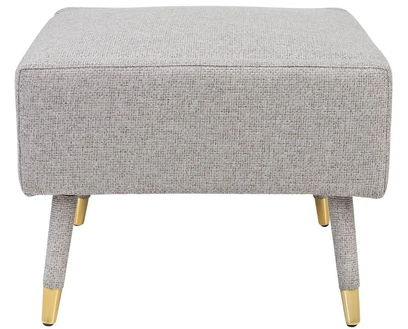 Casa Padrino Luxus Fußhocker Grau / Gold 76 x 62 x H. 46 cm - Wohnzimmer Hocker im Neoklassichen Stil - Designer Wohnzimmermöbel