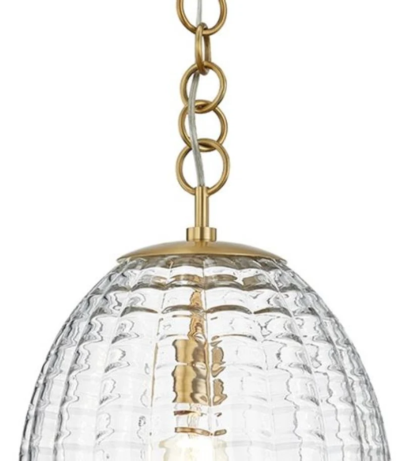 Casa Padrino Luxus Hängeleuchte Antik Messing Ø 30,5 x H. 68,6 cm - Pendelleuchte mit eiförmigen Glas Lampenschirm - Wohnzimmer Lampe
