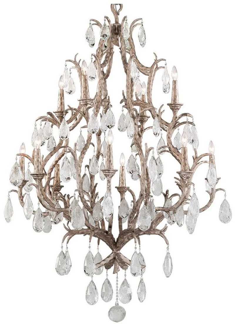 Casa Padrino Luxus Barock Kronleuchter Bronze Ø 118 x H. 171,5 cm - Handgefertigter Schmiedeeisen Kronleuchter mit edlen venezianischem Kristallglas Behängen in Tropfenform