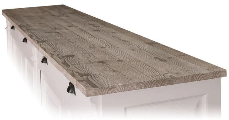Casa Padrino Landhausstil Küchenschrank mit 4 Türen und 4 Schubladen Weiß / Naturfarben 219 x 51 x H. 90 cm - Massivholz Schrank - Landhausstil Möbel