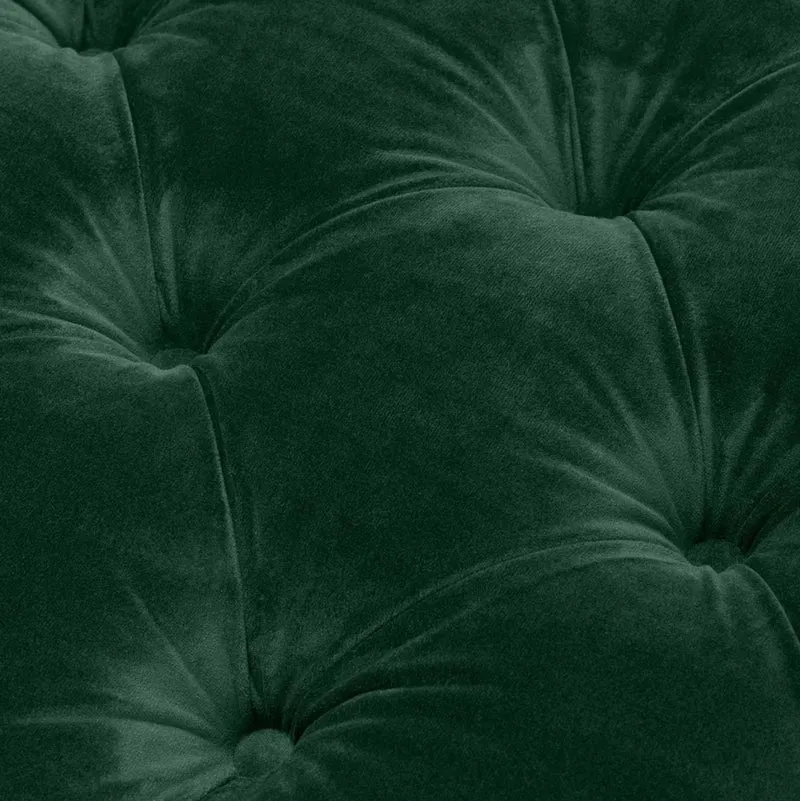 Casa Padrino Luxus Wohnzimmer Sofa Grün / Schwarz / Messingfarben 230 x 85 x H. 79 cm - Chesterfield Samtsofa