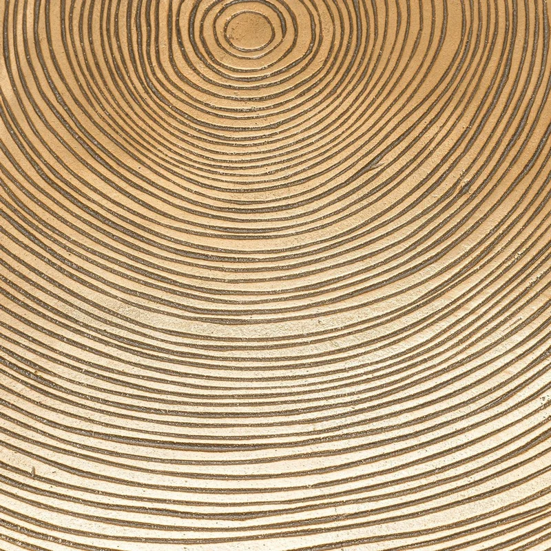 Casa Padrino Luxus Beistelltisch Messingfarben / Schwarz Ø 63,5 x H. 50,5 cm - Luxuriöser Beistelltisch mit Tischplatte im Baumscheiben Design