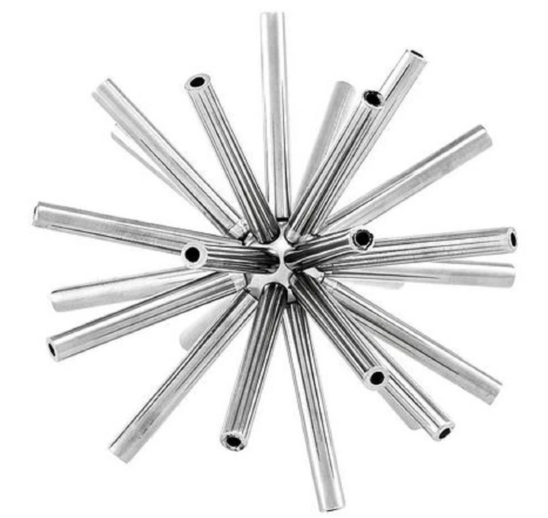 Casa Padrino Luxus Designer Deko Objekte Sterne 3er Set Silber - Moderne Schreibtisch Dekoration