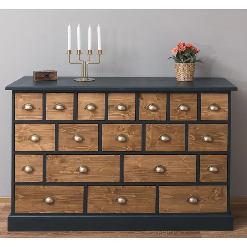 Casa Padrino Landhausstil Kommode mit 19 Schubladen - Büromöbel im Landhausstil