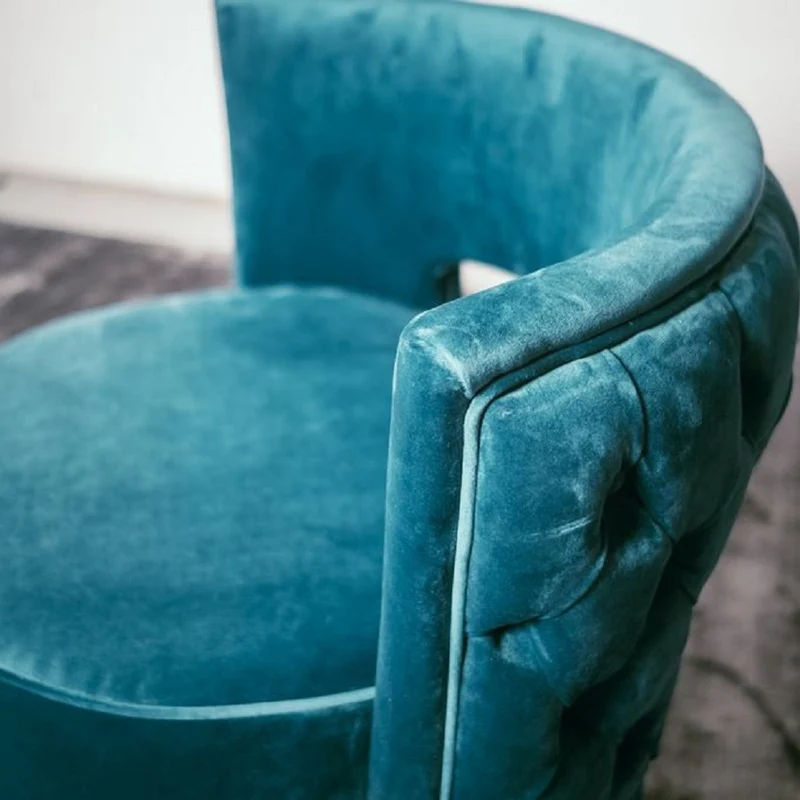 Casa Padrino Luxus Chesterfield Drehsessel Dunkelgrün 65 x 58 x H. 69 cm - Samt Sessel - Luxus Möbel