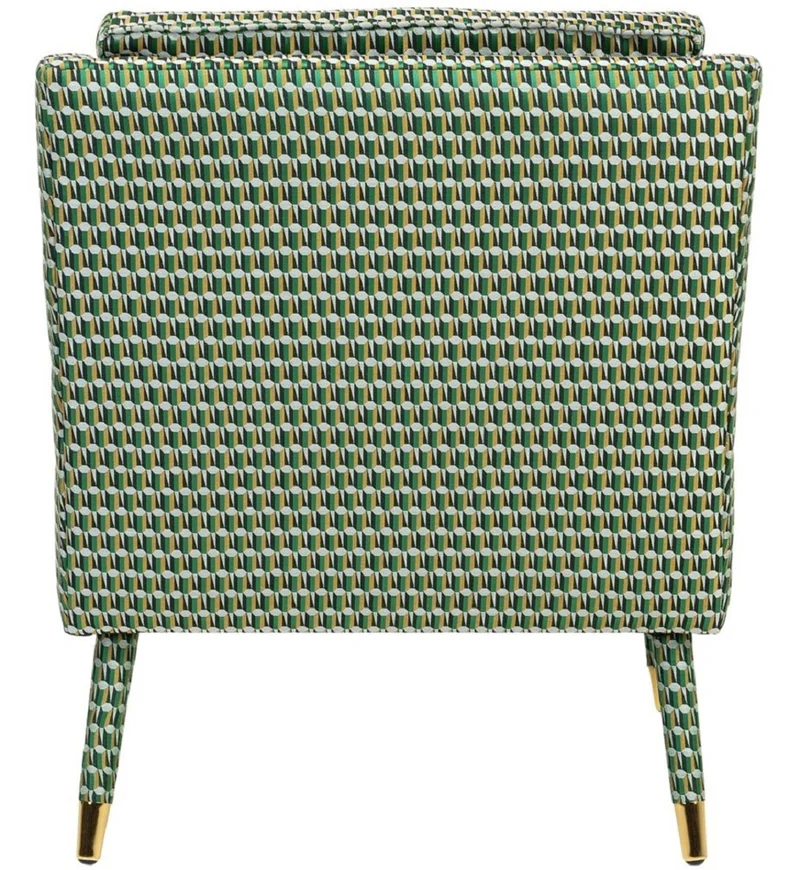 Casa Padrino Luxus Sessel Grün / Gold 76 x 88 x H. 89 cm - Wohnzimmer Sessel im Neoklassichen Stil - Designer Wohnzimmermöbel