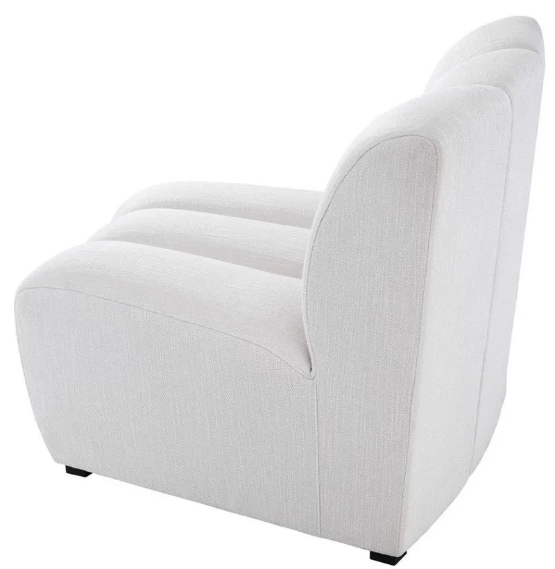 Casa Padrino Luxus Couch Weiß / Schwarz 109 x 95 x H. 83,5 cm - Gebogenes & Erweiterbares Luxus Wohnzimmer Sofa