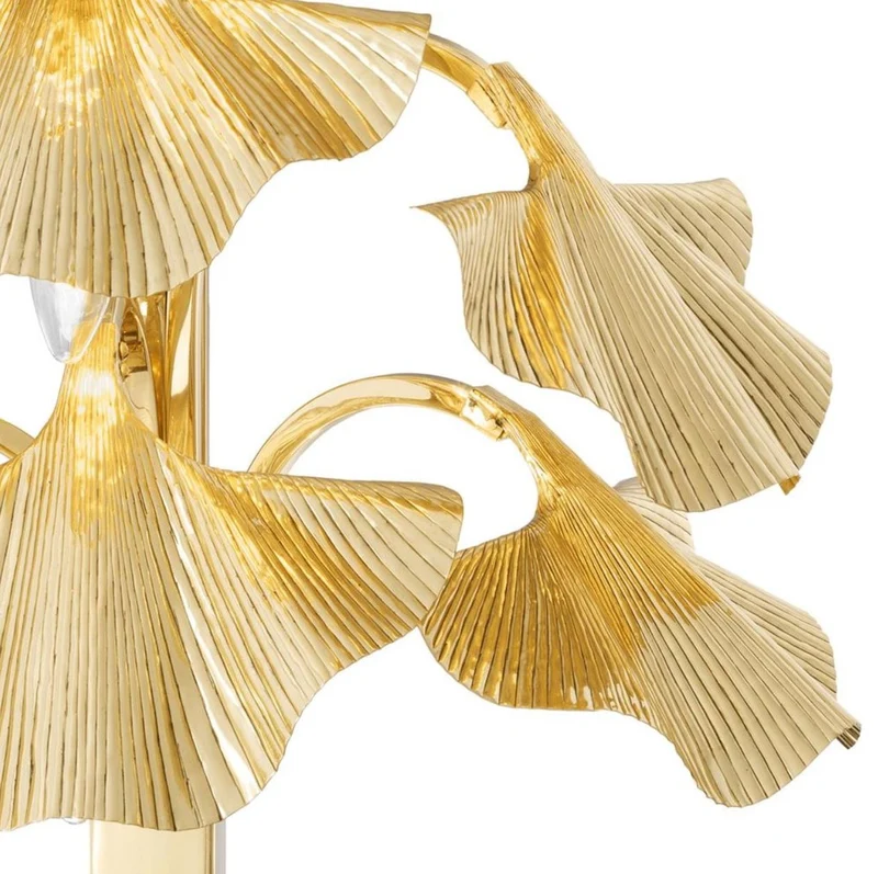 Casa Padrino Luxus Tischleuchte Messingfarben / Schwarz 55 x 38 x H. 88 cm - Designer Lampe mit Granitsockel