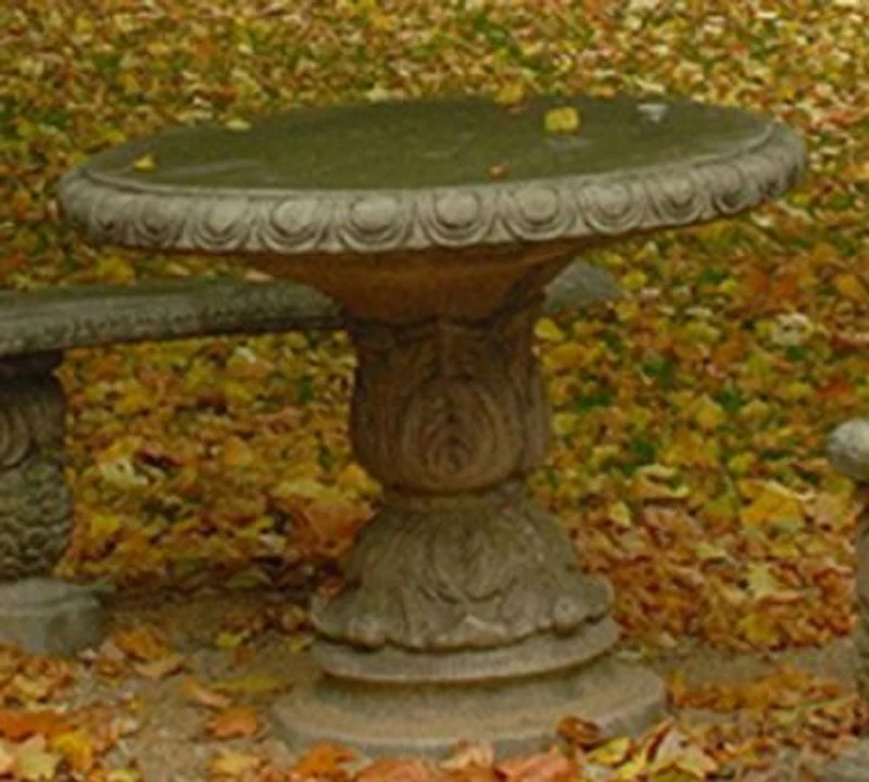 Casa Padrino Barock Gartentisch Grau Ø 90 x H. 74 cm - Gartenmöbel im Barockstil