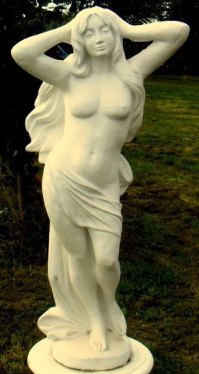 Casa Padrino Jugendstil Skulptur Jungfrau 53 x 31 x H. 120 cm - Prunkvolle Gartendeko - Special!