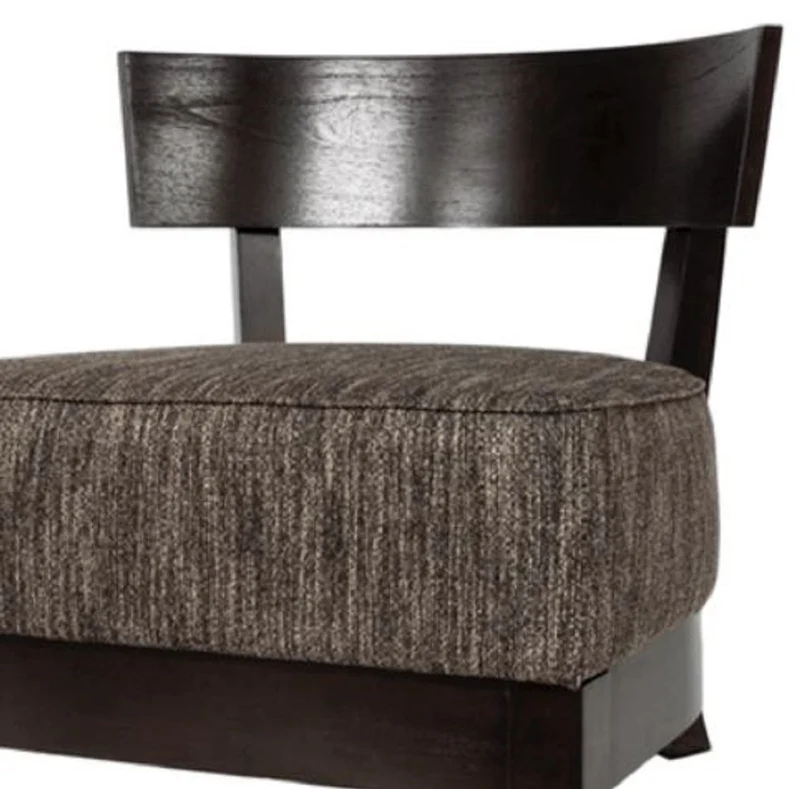 Casa Padrino Luxus Lounge Club Sessel Grau / Schwarz 73,5 x 66 x H. 74 cm - Luxus Kollektion