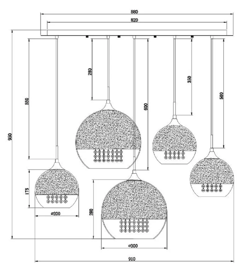 Casa Padrino Hängeleuchte Silber Ø 91 x H. 95 cm - Hängelampe mit runden Lampenschirmen und feinsten Kristall Behängen