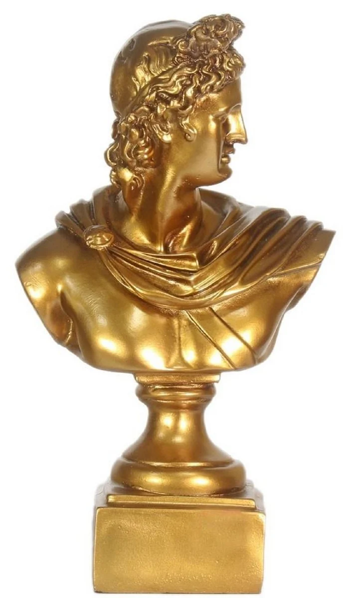 Casa Padrino Barock Caesar Büste Gold 22 x 13 x H. 37 cm - Dekofigur im Barockstil