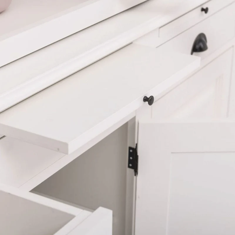 Casa Padrino Landhausstil Esszimmer Schrank Weiß 227 x H. 225 cm - Esszimmer Möbel