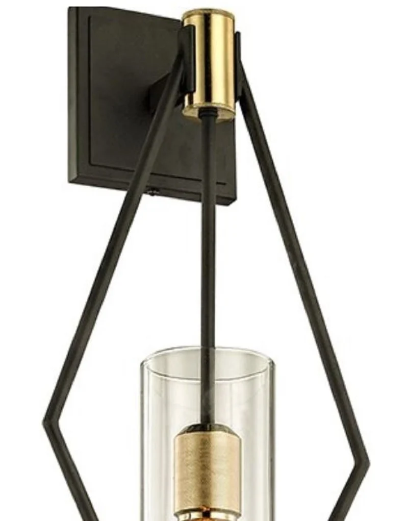 Casa Padrino Luxus Wandleuchte Bronze / Messing 24,1 x 14,6 x H. 64,8 cm - Designer Wohnzimmer Wandlampe