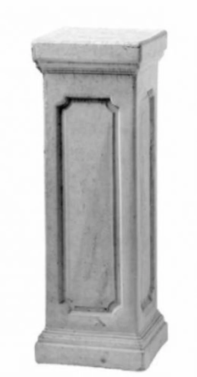 Casa Padrino Barock Deko Säule Grau 27 x 27 x H. 76 cm - Prunkvolle Beton Säule im Barockstil