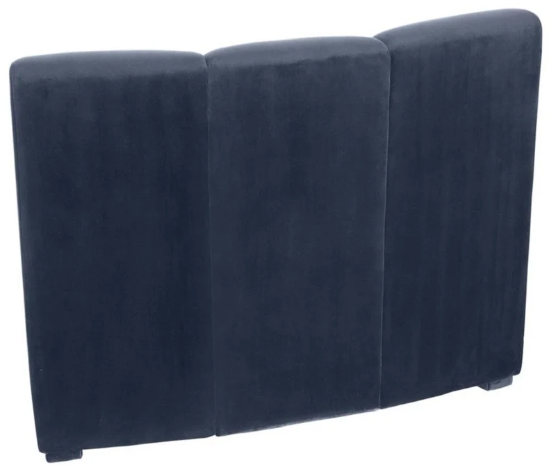Casa Padrino Luxus Samt Couch Mitternachtsblau 109 x 95 x H. 83,5 cm - Gebogenes & Erweiterbares Luxus Wohnzimmer Sofa