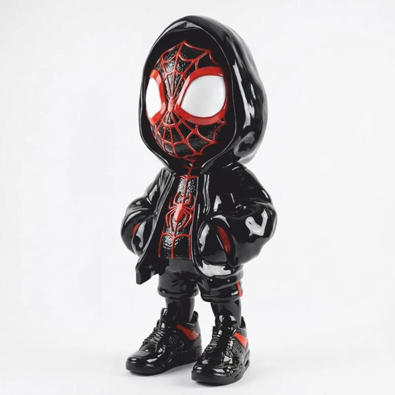 Casa Padrino Deko Skulptur Schwarz / Rot H. 120 cm - Garten Deko Figur
