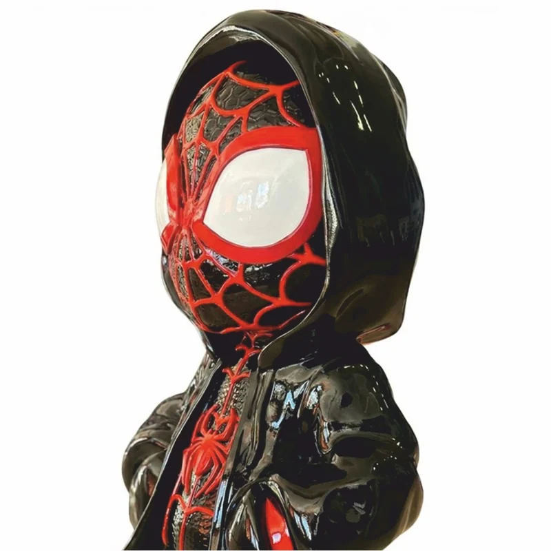 Casa Padrino Deko Skulptur Schwarz / Rot H. 120 cm - Garten Deko Figur