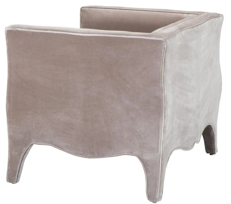 Casa Padrino Luxus Wohnzimmer Samt Sessel Grau 100 x 79 x H. 75 cm - Wohnzimmermöbel