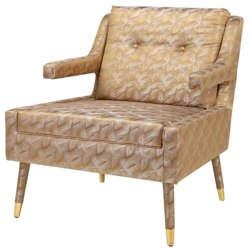 Casa Padrino Luxus Sessel Gold / Gold 76 x 88 x H. 89 cm - Wohnzimmer Sessel im Neoklassichen Stil - Designer Wohnzimmermöbel