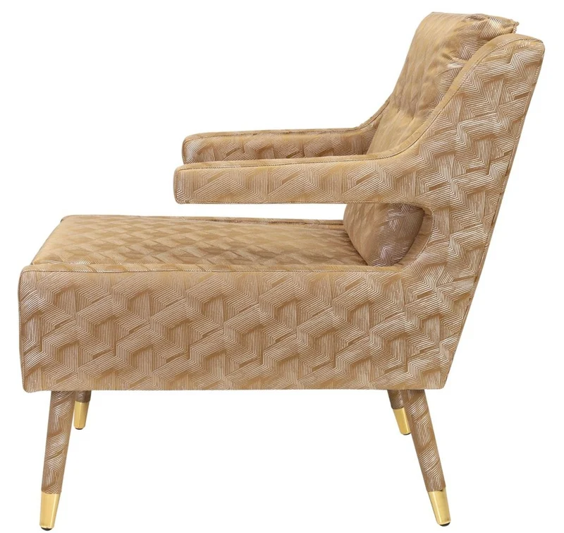 Casa Padrino Luxus Sessel Gold / Gold 76 x 88 x H. 89 cm - Wohnzimmer Sessel im Neoklassichen Stil - Designer Wohnzimmermöbel
