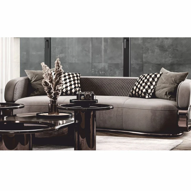 Casa Padrino Luxus Beistelltisch mit Glasplatte Bronze / Grau H. 45 cm - Luxus Möbel