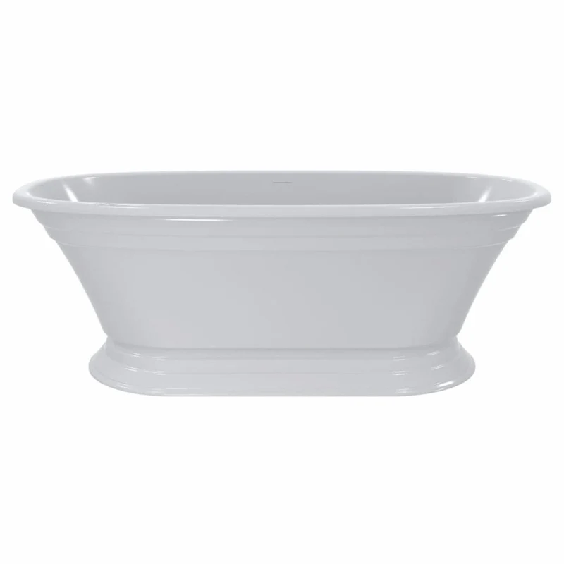 Casa Padrino Freistehende Luxus Art Deco Badewanne Hochglanz Weiß 175 cm
