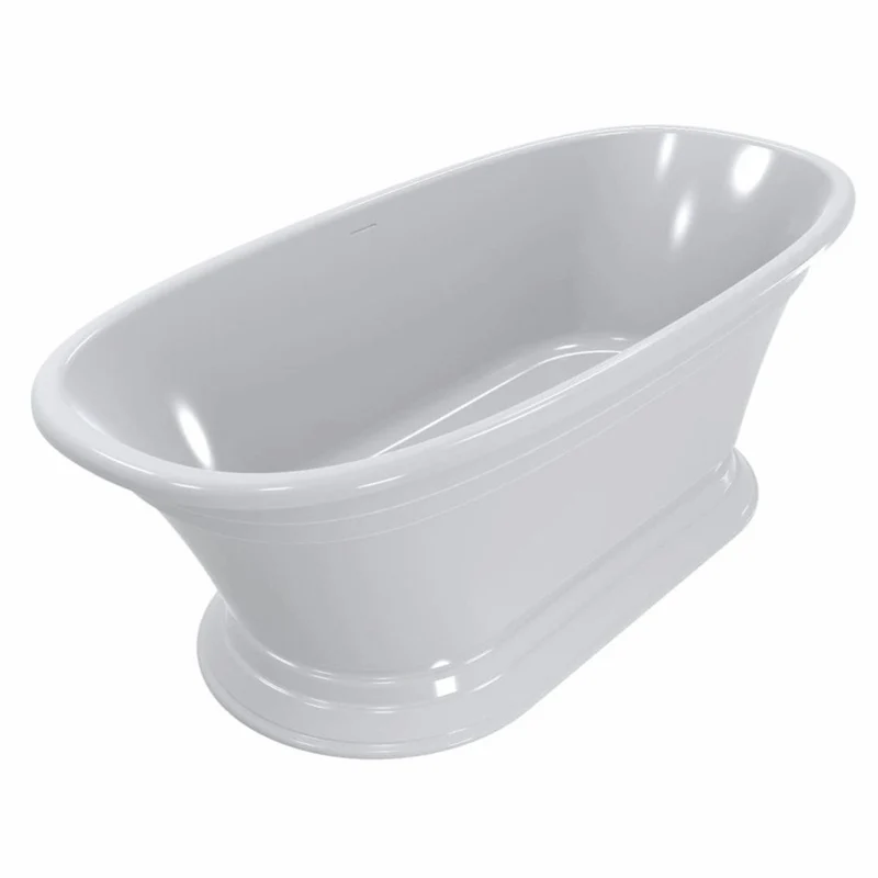 Casa Padrino Freistehende Luxus Art Deco Badewanne Hochglanz Weiß 175 cm