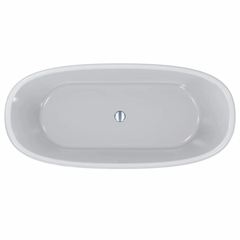 Casa Padrino Freistehende Luxus Art Deco Badewanne Hochglanz Weiß 175 cm