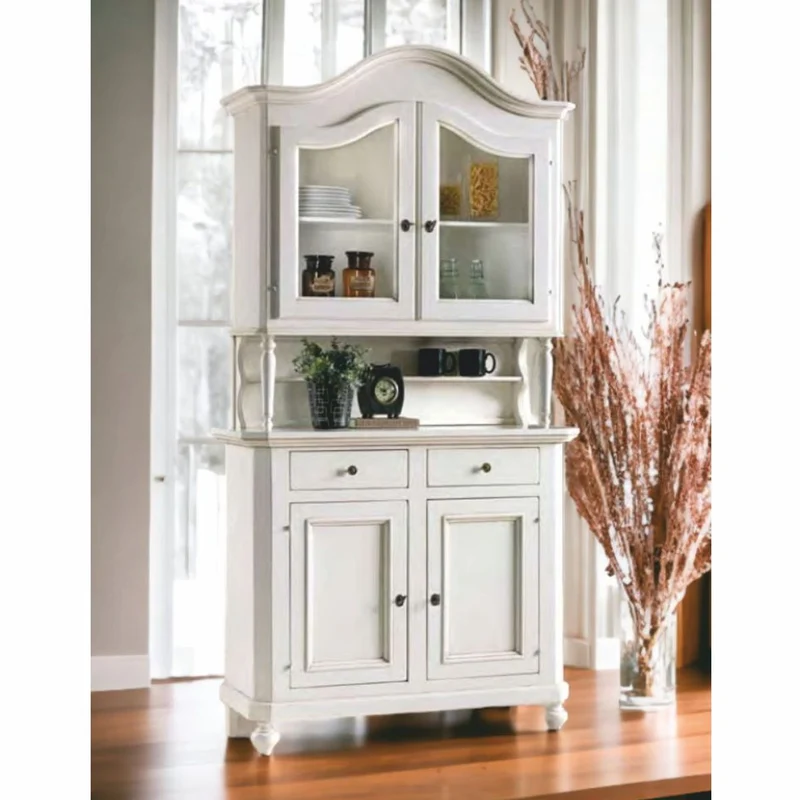 Casa Padrino Landhausstil Esszimmer Schrank Weiß H. 230 cm - Esszimmer Möbel