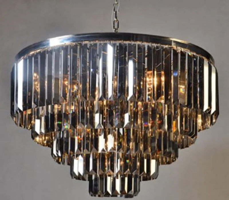 Casa Padrino Luxus Kronleuchter Silber / Schwarz Ø 80 x H. 51 cm - Luxus Kollektion