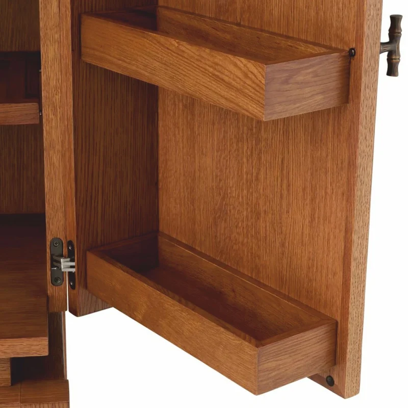 Casa Padrino Luxus Barschrank - Weinschrank mit 2 Türen Braun / Bronze H. 167,5 cm - Bar Möbel